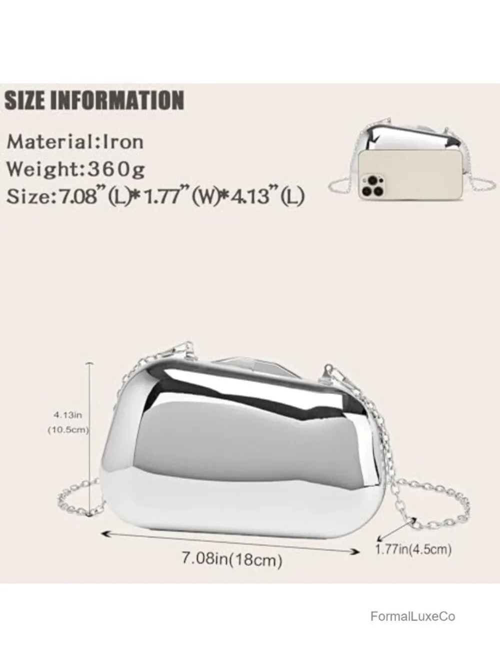 Acrylic Shell Evening Clutch with Detachable Chain for Weddings Parties Prom